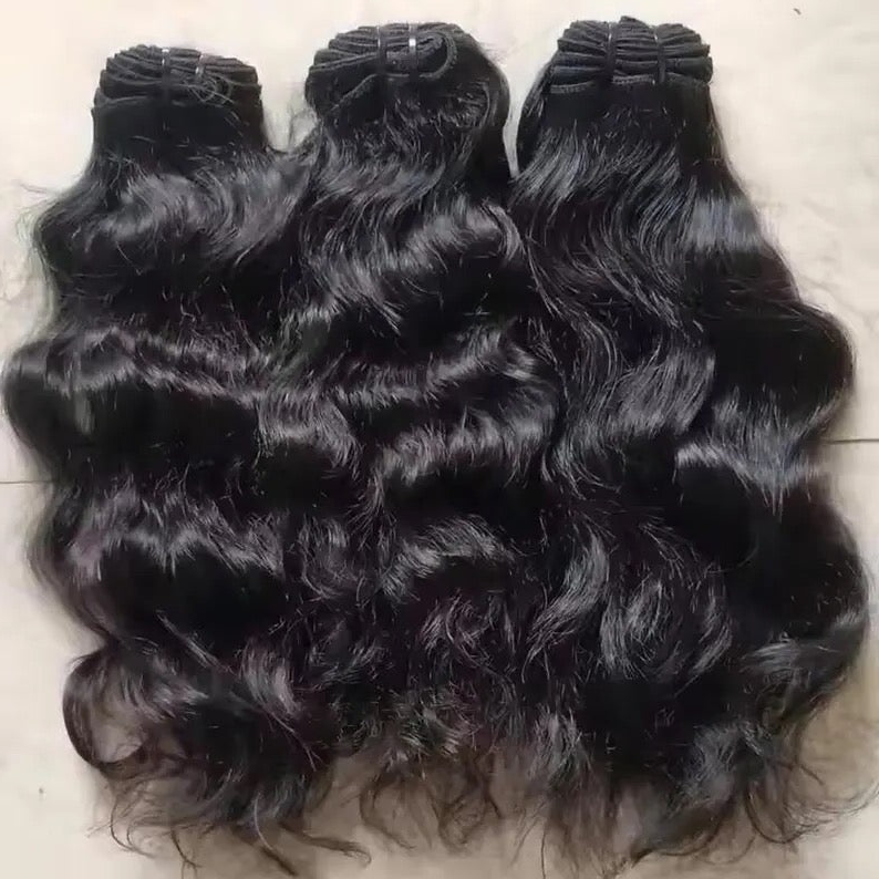 Wavy raw bundles